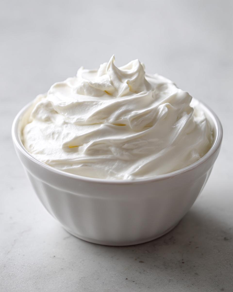 A white bowl filled with thick, creamy white sauce, likely the base for garlic sauce.