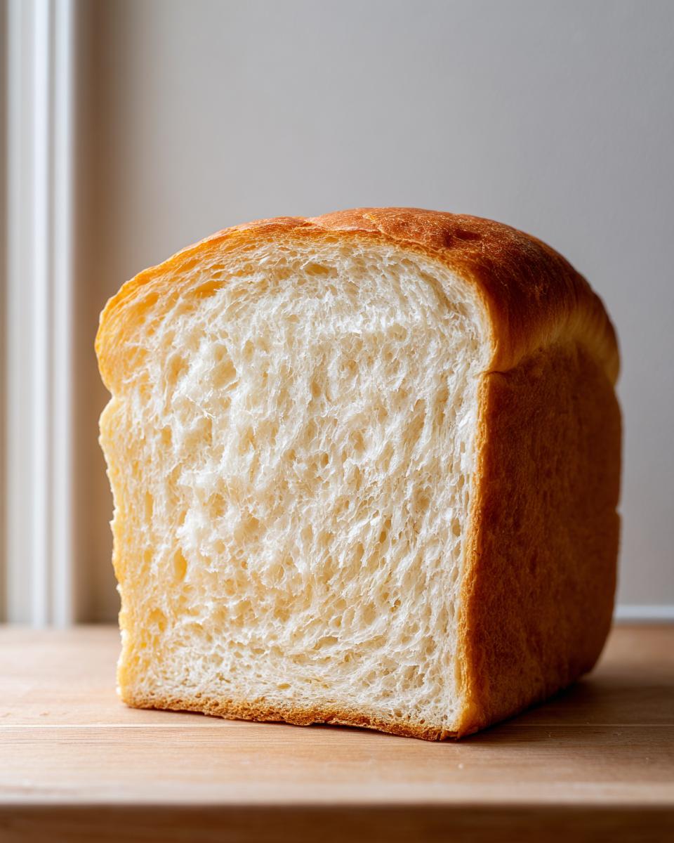 Close-up of a freshly baked loaf of whole wheat bread, showing its soft, fluffy interior crumb structure.